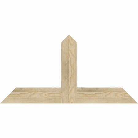 Ekena Millwork Portland Rough Sawn Timber Gable Bracket, Douglas Fir, 36"W x 18"H x 4"D x 4"F, 12/12 Pitch GBW036X18X0404POR00RDF